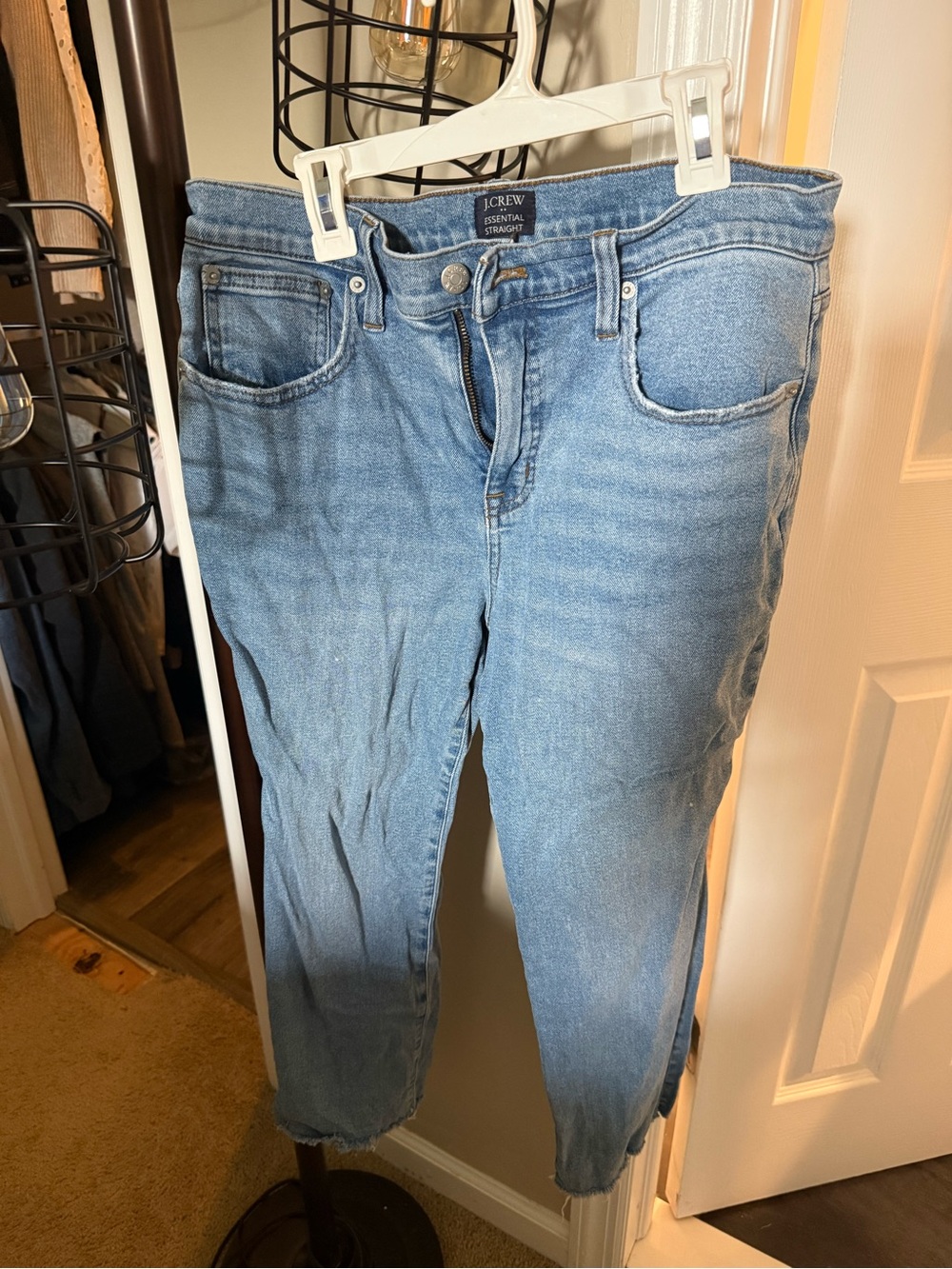 J. Crew Light Blue Cropped Straight Jeans